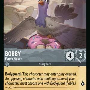 DISNEY LORCANA SINGLE CARDS: REIGN OF JAFAR #51: Bobby – Purple Pigeon (Common Foil 182/204: NM)