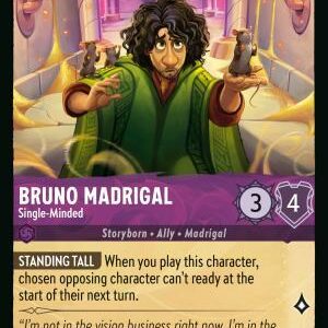 DISNEY LORCANA SINGLE CARDS: REIGN OF JAFAR #57: Bruno Madrigal – Single?Minded (Common Foil 51/204: NM)