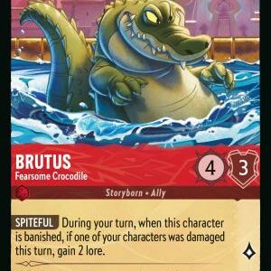 DISNEY LORCANA SINGLE CARDS: REIGN OF JAFAR #58: Brutus – Fearsome Crocodile (Common 125/204: NM)