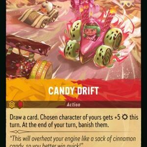DISNEY LORCANA SINGLE CARDS: REIGN OF JAFAR #65: Candy Drift (Uncommon Foil 39/204: NM)
