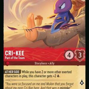 DISNEY LORCANA SINGLE CARDS: REIGN OF JAFAR #83: Cri?Kee – Part of the Team (Common 131/204: NM)