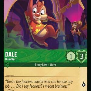 DISNEY LORCANA SINGLE CARDS: REIGN OF JAFAR #86: Dale – Bumbler (Common Foil 94/204: NM)