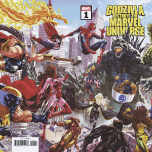 GODZILLA DESTROYS THE MARVEL UNIVERSE #1: Mark Brooks wraparound cover A
