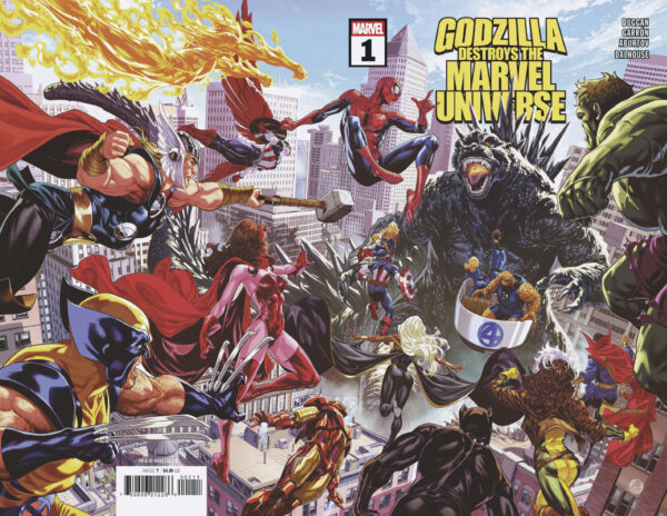 GODZILLA DESTROYS THE MARVEL UNIVERSE #1: Mark Brooks wraparound cover A