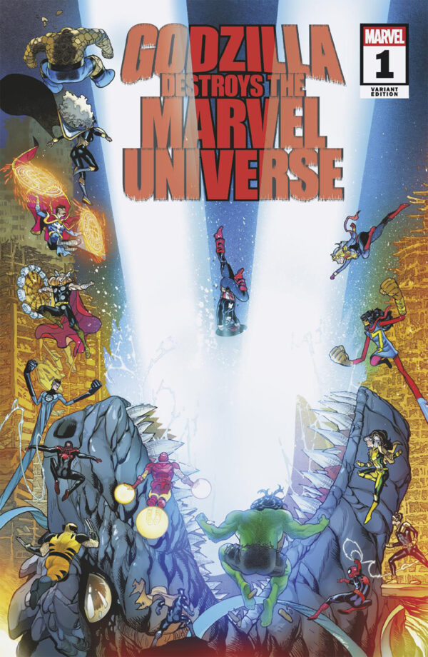 GODZILLA DESTROYS THE MARVEL UNIVERSE #1: Javier Garron cover G