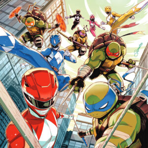 POWER RANGERS/TEENAGE MUTANT NINJA TURTLES III #1 Alessio Zonno Foil cover E