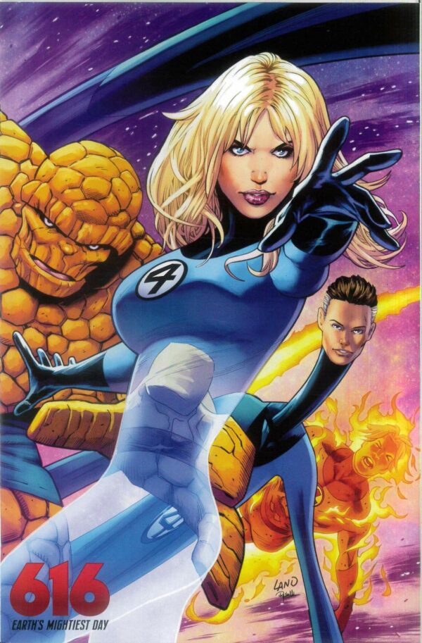 FANTASTIC FOUR FANFARE #1: Greg Land Marvel 616 Day cover