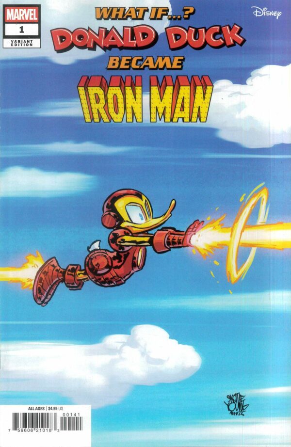 WHAT IF: DONALD DUCK BECAME IRON MAN #1: Skottie Young cover D