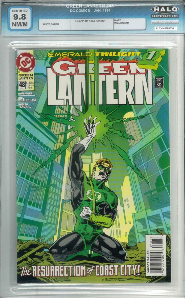 GREEN LANTERN (1990-2004 SERIES) #48: 1st appearance of Kyle Rainer – Halo Graded 9.8 (NM/M)
