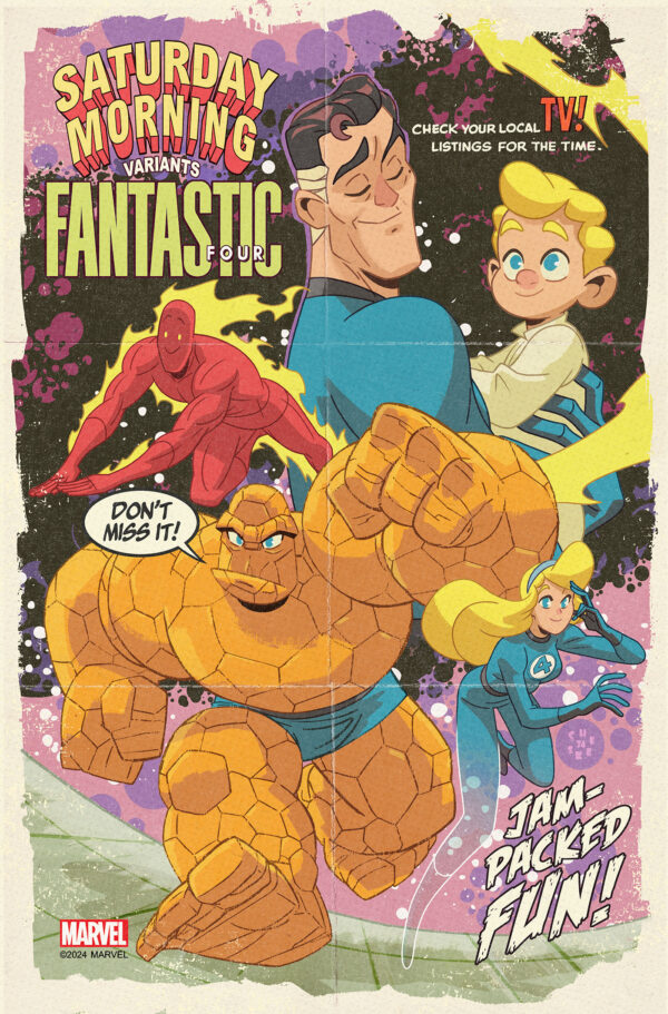 FANTASTIC FOUR (2022 SERIES) #33: Sean (Cheeks) Galloway Saturday Morning cover B
