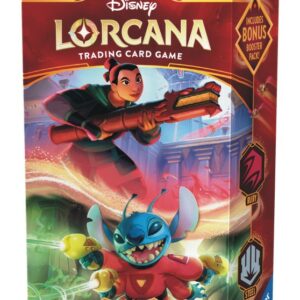 DISNEY LORCANA STARTER DECK #8001: Reign of Jafar: Mulan & Stitch (Ruby & Steel)