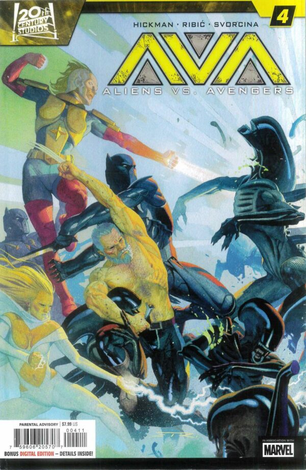 ALIENS VS AVENGERS #4: Esad Ribic cover A