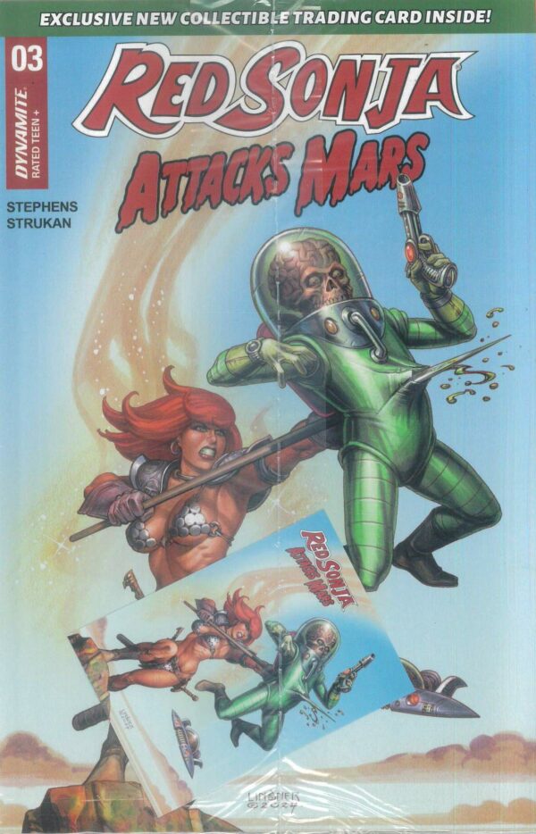 RED SONJA ATTACKS MARS #3: Joseph Michael Linsner cover A