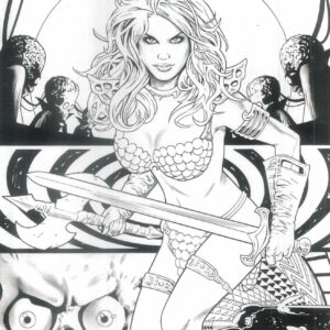 RED SONJA ATTACKS MARS #3: Greg Land Line Art RI cover F