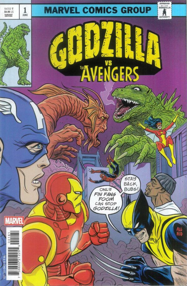GODZILLA VS #5: Avengers #1 (Mike Allred King of Monsters Homage cover F)