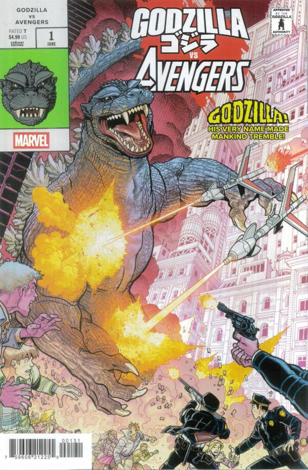 GODZILLA VS #5: Avengers #1 (Nick Bradshaw Monster Homage cover C)