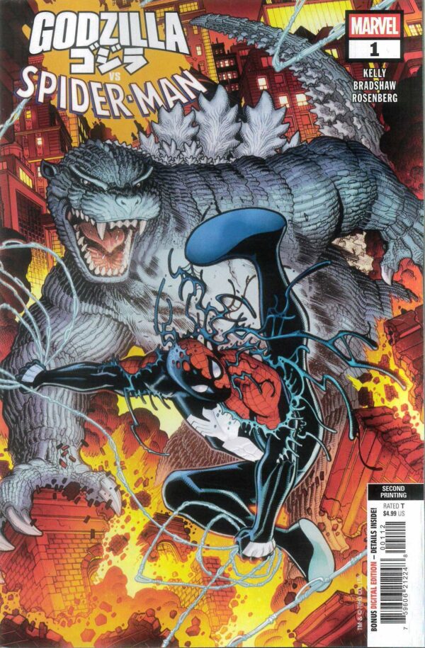 GODZILLA VS #3: Spider-man #1 (Nick Bradshaw 2nd Print)