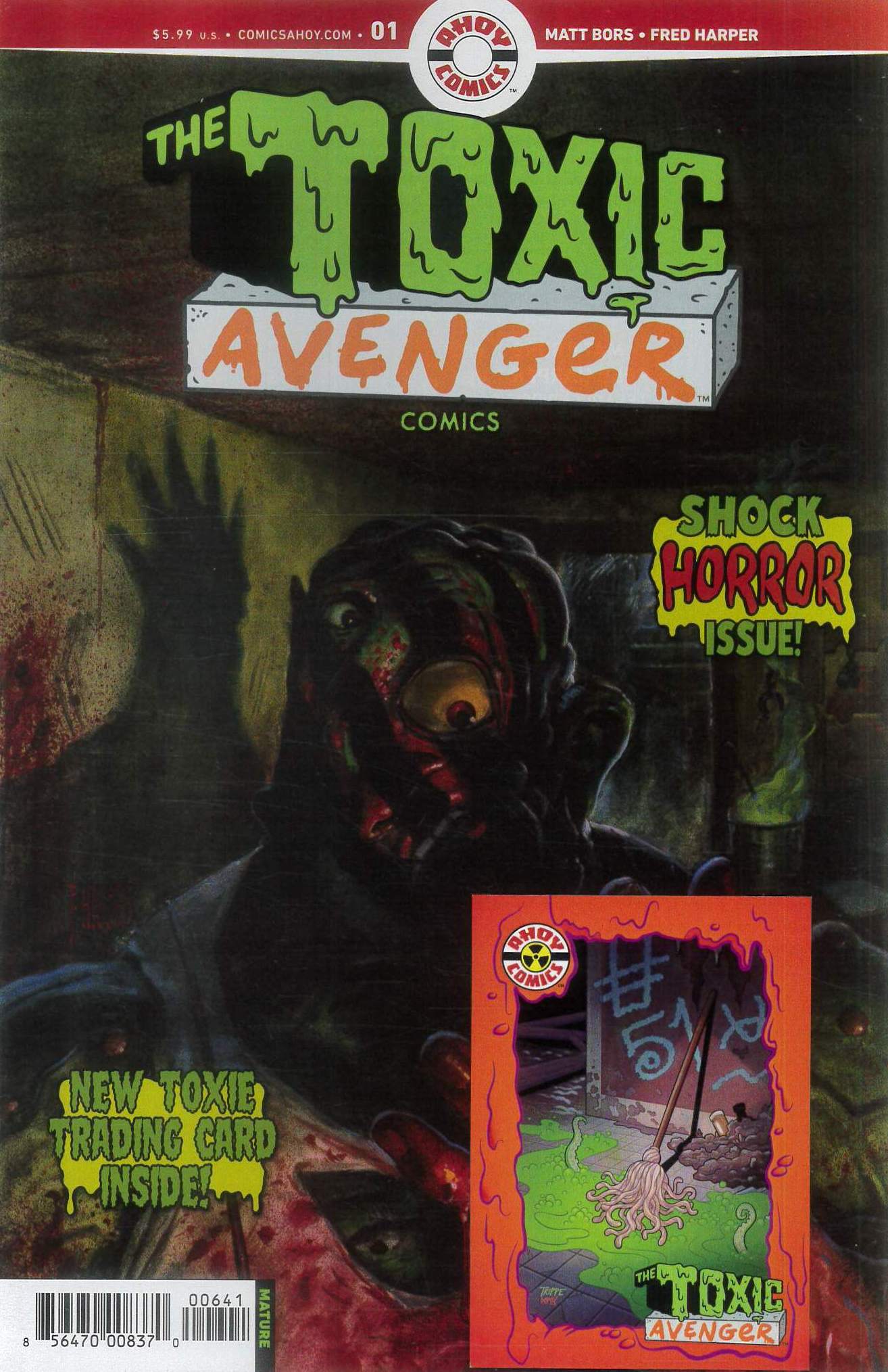 TOXIC AVENGER COMICS #1: Fred Harper Trading Card cover D TOXIC AVENGER COMICS #1: Fred Harper Trading Card cover D
