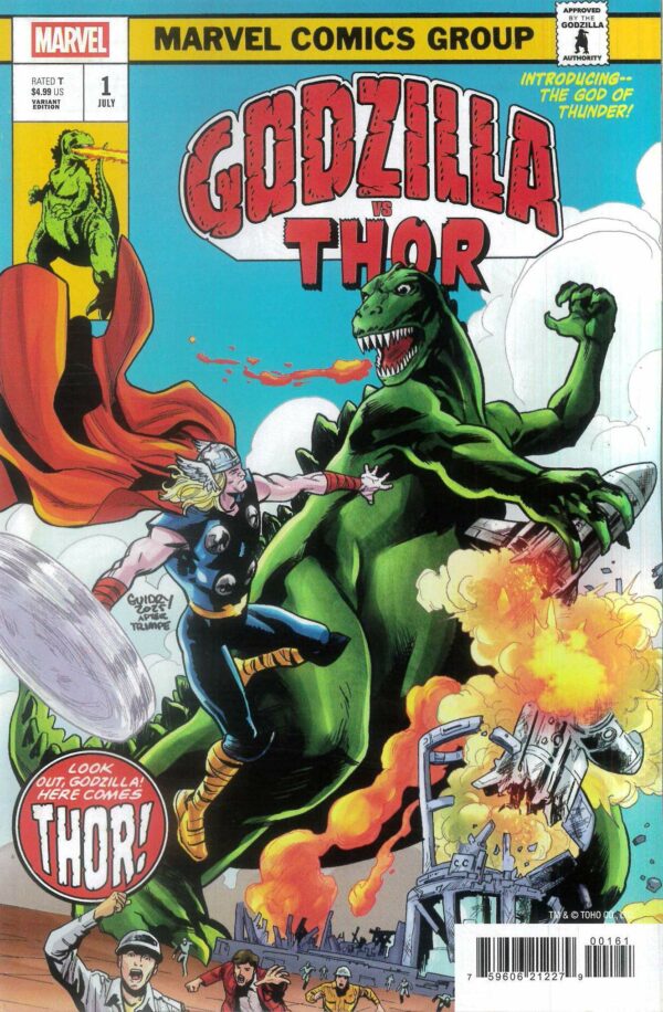 GODZILLA VS #6: Thor #1 (Gavin Guidry King of the Monster Homage cover F)