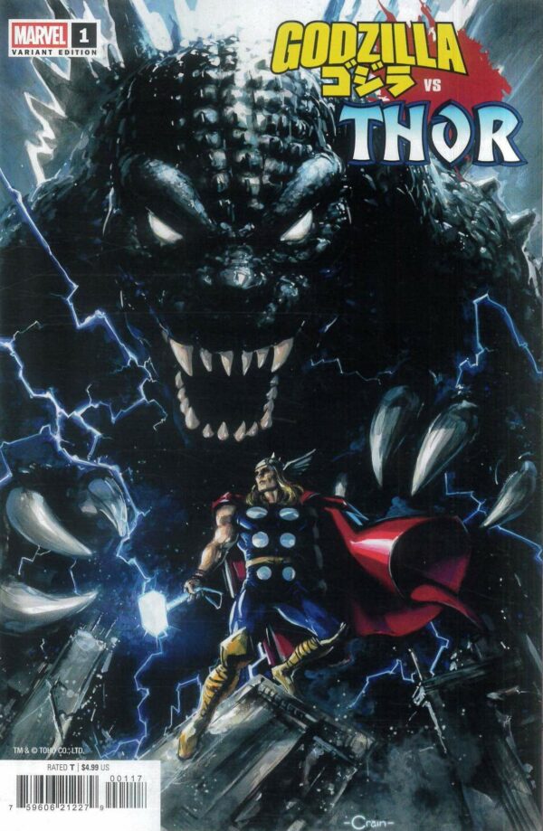 GODZILLA VS #6: Thor #1 (Clayton Crain RI cover Q)