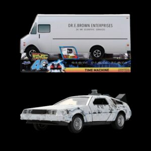 BACK TO THE FUTURE DIE CAST DELOREAN TIME MACHINE #8: Frosted Delorean 1:32 scale with Truck Box (SDCC 2025) BACK TO THE FUTURE DIE CAST DELOREAN TIME MACHINE #8: Frosted Delorean 1:32 scale with Truck Box (SDCC 2025)
