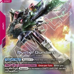 GUNDAM CARD GAME SET GD01: NEWTYPE RISING SINGLES #18: Buster Gundam (LR) Foil GD01-046 NM