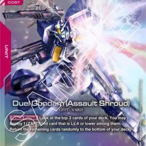 GUNDAM CARD GAME SET GD01: NEWTYPE RISING SINGLES #44: Duel Gundam (Assault Shroud) (LR) Foil GD01-045 NM
