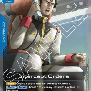 GUNDAM CARD GAME SET GD01: NEWTYPE RISING SINGLES #94: Intercept Orders (R) Foil GD01-099 NM
