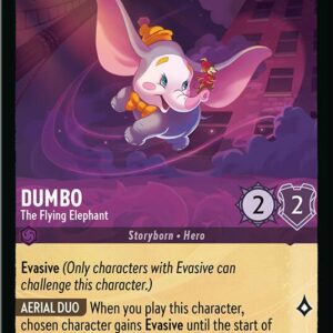 DISNEY LORCANA SINGLE CARDS: FABLED #107: Dumbo – The Flying Elephant (Uncommon 46/204: NM)
