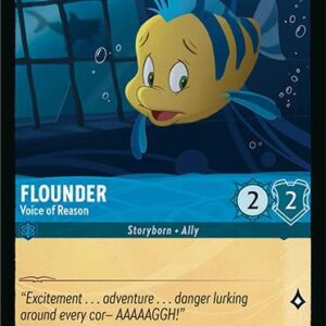 DISNEY LORCANA SINGLE CARDS: FABLED #125: Flounder – Voice of Reason (Common Foil 147/204: NM)