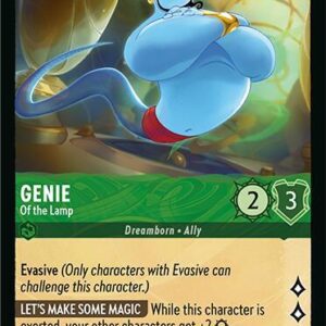 DISNEY LORCANA SINGLE CARDS: FABLED #131: Genie – Of the Lamp ? (Super Rare 76/204: NM) DISNEY LORCANA SINGLE CARDS: FABLED #131: Genie – Of the Lamp ? (Super Rare 76/204: NM)
