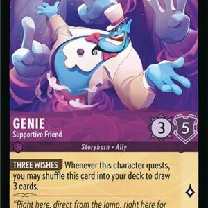 DISNEY LORCANA SINGLE CARDS: FABLED #134: Genie – Supportive Friend (Rare Foil 54/204: NM) DISNEY LORCANA SINGLE CARDS: FABLED #134: Genie – Supportive Friend (Rare Foil 54/204: NM)