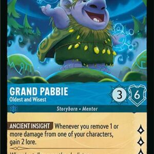 DISNEY LORCANA SINGLE CARDS: FABLED #138: Grand Pabbie – Oldest and the Wisest (Rare 150/204: NM)