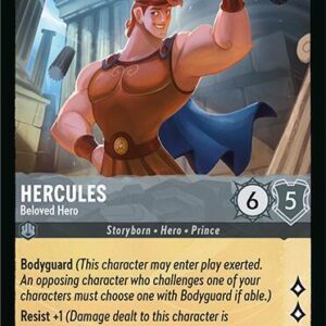 DISNEY LORCANA SINGLE CARDS: FABLED #151: Hercules – Beloved Hero (Uncommon 186/204: NM)