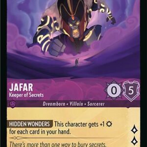 DISNEY LORCANA SINGLE CARDS: FABLED #168: Jafar – Keeper of Secrets (Rare 38/204: NM)