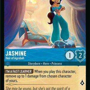 DISNEY LORCANA SINGLE CARDS: FABLED #177: Jasmine – Heir of Agrabah (Common 155/204: NM)
