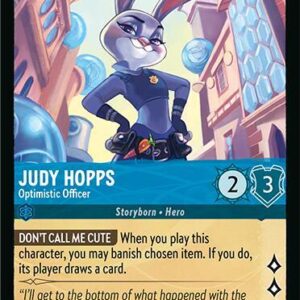 DISNEY LORCANA SINGLE CARDS: FABLED #183: Judy Hopps – Optimistic Officer (Uncommon 157/204: NM) DISNEY LORCANA SINGLE CARDS: FABLED #183: Judy Hopps – Optimistic Officer (Uncommon 157/204: NM)