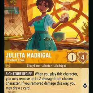 DISNEY LORCANA SINGLE CARDS: FABLED #186: Julieta Madrigal – Excellent Cook (Uncommon Foil 18/204: NM)