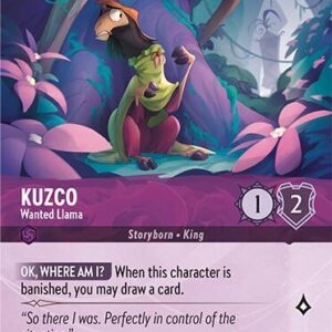 DISNEY LORCANA SINGLE CARDS: FABLED #190: Kuzco – Wanted Llama (Epic Holofoil 209/204: NM)