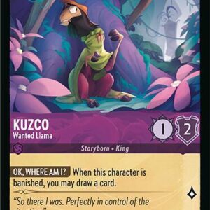 DISNEY LORCANA SINGLE CARDS: FABLED #191: Kuzco – Wanted Llama (Common Foil 49/204: NM)