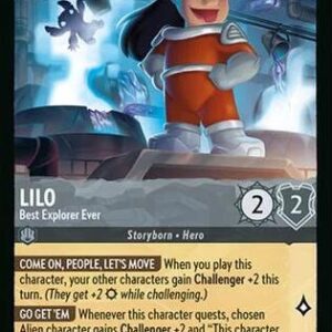 DISNEY LORCANA SINGLE CARDS: FABLED #203: Lilo – Best Explorer Ever (Super Rare 174/204: NM)