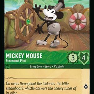 DISNEY LORCANA SINGLE CARDS: FABLED #251: Mickey Mouse – Steamboat Pilot (Common 80/204: NM)