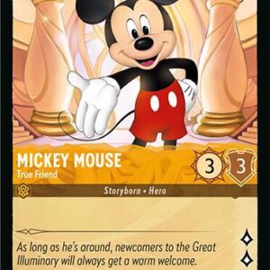 DISNEY LORCANA SINGLE CARDS: FABLED #254: Mickey Mouse – True Friend (Uncommon 13/204: NM)