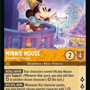 DISNEY LORCANA SINGLE CARDS: FABLED #259: Minnie Mouse – Sweetheart Princess (Super Rare 5/204: NM)