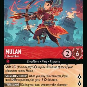 DISNEY LORCANA SINGLE CARDS: FABLED #274: Mulan – Elite Archer (Super Rare 126/204: NM)