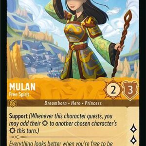 DISNEY LORCANA SINGLE CARDS: FABLED #276: Mulan – Free Spirit (Common 10/204: NM)