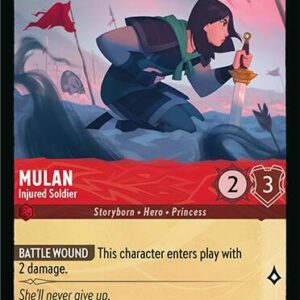 DISNEY LORCANA SINGLE CARDS: FABLED #279: Mulan – Injured Soldier (Common Foil 125/204: NM) DISNEY LORCANA SINGLE CARDS: FABLED #279: Mulan – Injured Soldier (Common Foil 125/204: NM)