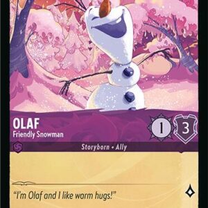 DISNEY LORCANA SINGLE CARDS: FABLED #284: Olaf – Friendly Snowman (Uncommon 55/204: NM)