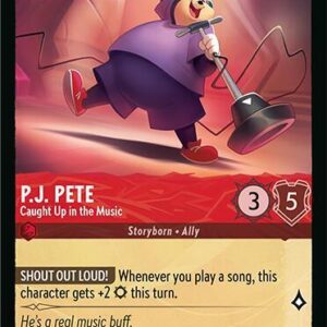DISNEY LORCANA SINGLE CARDS: FABLED #292: P.J. Pete – Caught Up in the Music (Common Foil 114/204: NM)