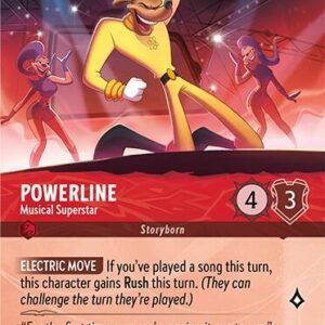 DISNEY LORCANA SINGLE CARDS: FABLED #311: Powerline – Musical Superstar (Epic Holofoil 215/204: NM)